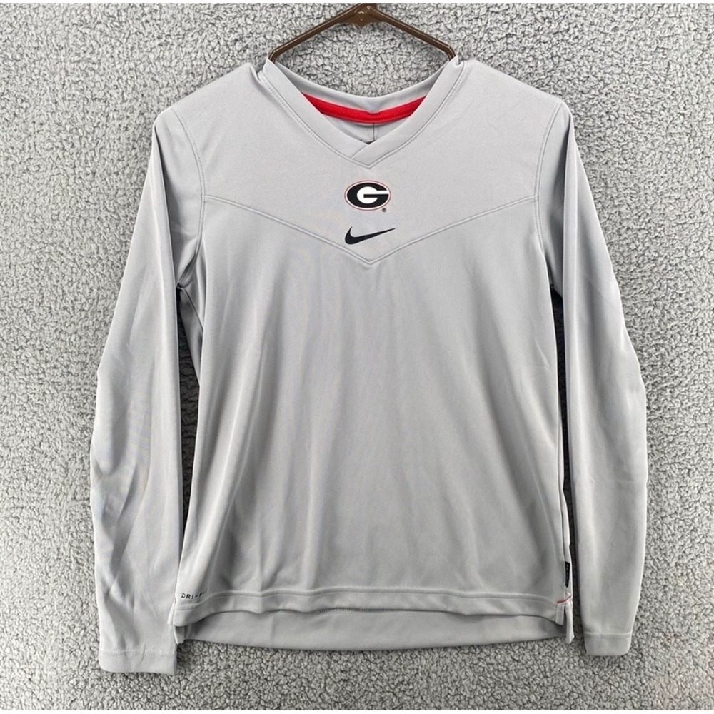 Nike Georgia Bulldogs Dri-FIT Gray Long Sleeve Training Shirt Women's Sz Small